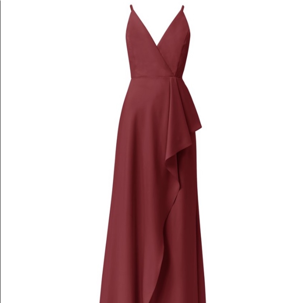 AMSALE Giselle Bridesmaid Dress in Cayenne